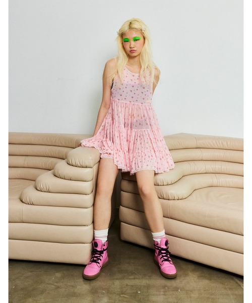 Little sunny bite（リトルサニーバイト）の「【RES】【little sunny bite】original floral tulle dress（ワンピース・レディース・ピンク・MEDIUM/SMALL）」の3枚目の写真