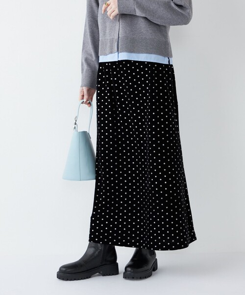 セール】SHIPS Colors:〈手洗い可能〉グリッタープリント ポリエステル