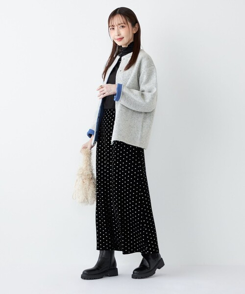 セール】SHIPS Colors:〈手洗い可能〉グリッタープリント ポリエステル