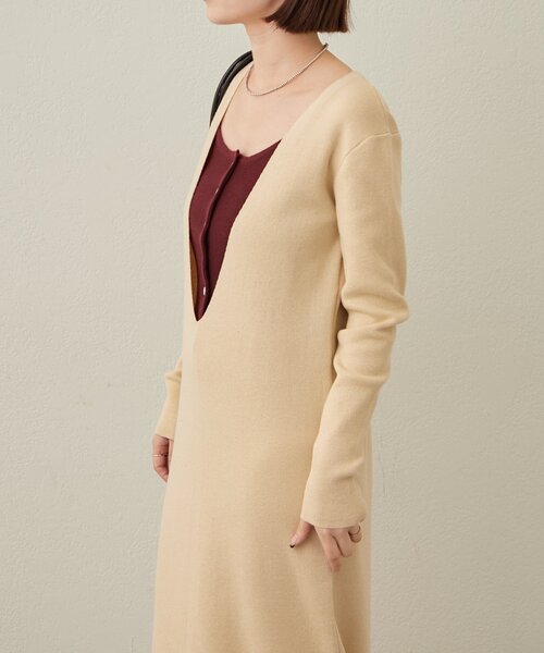 Omekashi（オメカシ）の「ニットワンピビスチェセット（ワンピース・レディース・ブラック/ベージュ・38/36/TM）」の8枚目の写真