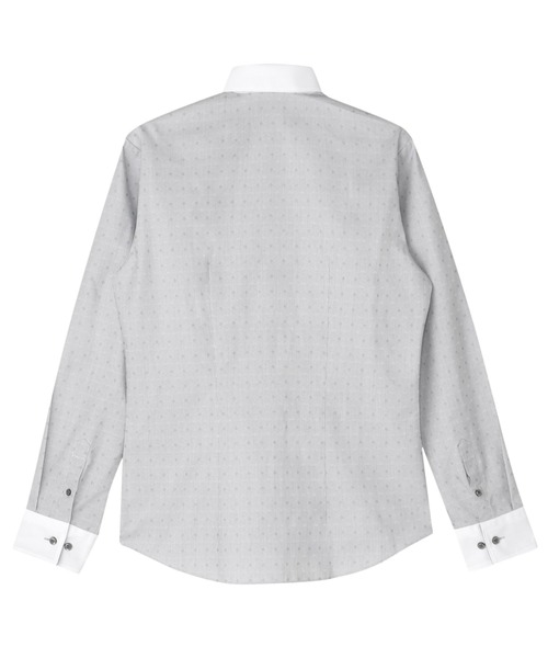 TOKYO SHIRTS(トウキョウシャツ)の「【透け防止】 形態安定ノンアイロン レギュラー 長袖ビジネスワイシャツ(ビジネスシャツ・レディース・グレー・L/M/LL/S/XL)」の2枚目の写真