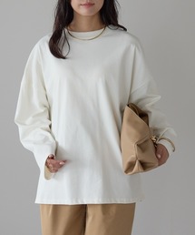 ドロップショルダーサイドスリットルーズロンT