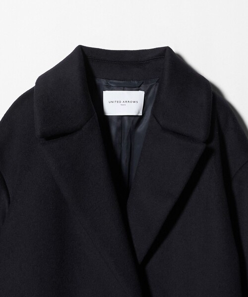 UNITED ARROWS（ユナイテッドアローズ）の「ビッグ テーラード コート（チェスターコート・レディース・オフホワイト/ベージュ/ネイビー・38/34/36）」の8枚目の写真