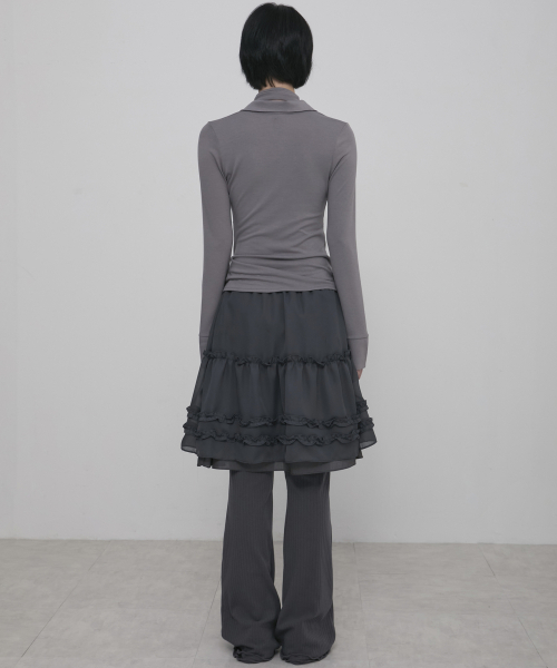 FLAREUP(フレアアップ)の「3-Layered Ruffle Skirt Pants (FL-260_Charcoal)(その他パンツ・レディース・チャコール・OS)」の8枚目の写真