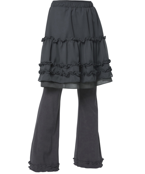 FLAREUP(フレアアップ)の「3-Layered Ruffle Skirt Pants (FL-260_Charcoal)(その他パンツ・レディース・チャコール・OS)」の10枚目の写真