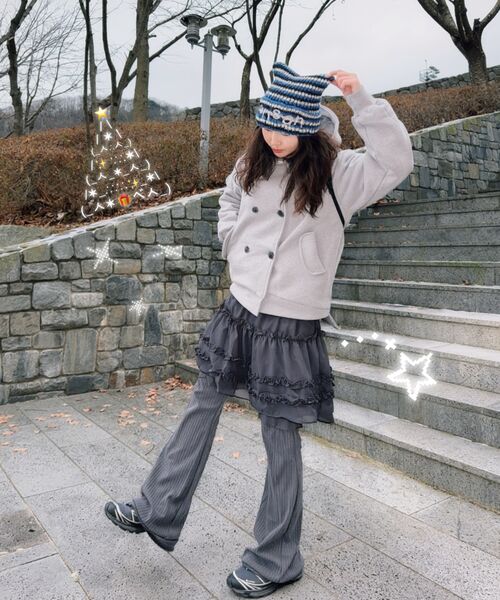FLAREUP(フレアアップ)の「3-Layered Ruffle Skirt Pants (FL-260_Charcoal)(その他パンツ・レディース・チャコール・OS)」の5枚目の写真
