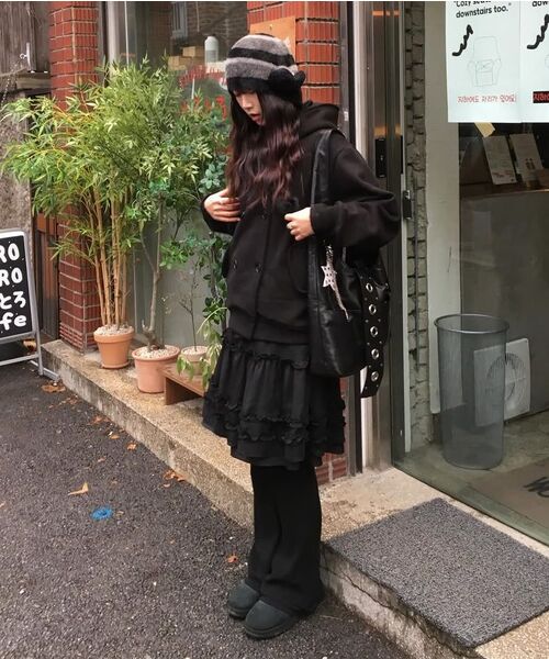 FLAREUP(フレアアップ)の「3-Layered Ruffle Skirt Pants (FL-260_Charcoal)(その他パンツ・レディース・チャコール・OS)」の7枚目の写真