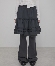 FLAREUP（フレアアップ）の「3-Layered Ruffle Skirt Pants (FL-260_Charcoal)（その他パンツ）」