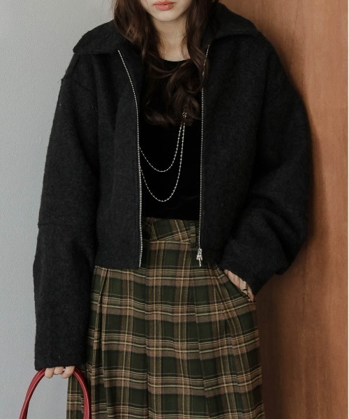 AMELY(エミリー)の「Wジップショートジャケット(その他アウター・レディース・ブラック/ベージュ/ブラウン/グレー・フリー)」の15枚目の写真