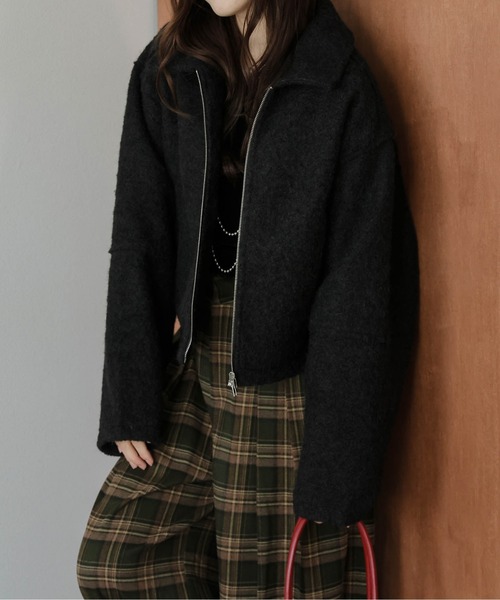 AMELY(エミリー)の「Wジップショートジャケット(その他アウター・レディース・ブラック/ベージュ/ブラウン/グレー・フリー)」の19枚目の写真