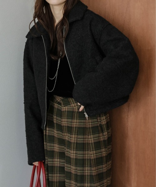 AMELY(エミリー)の「Wジップショートジャケット(その他アウター・レディース・ブラック/ベージュ/ブラウン/グレー・フリー)」の20枚目の写真