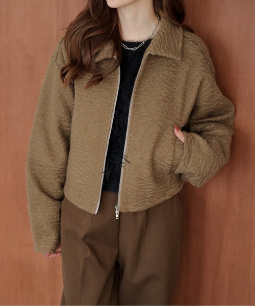 AMELY(エミリー)の「Wジップショートジャケット(その他アウター・レディース・ブラック/ベージュ/ブラウン/グレー・フリー)」の14枚目の写真