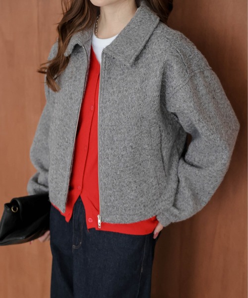 AMELY(エミリー)の「Wジップショートジャケット(その他アウター・レディース・ブラック/ベージュ/ブラウン/グレー・フリー)」の8枚目の写真