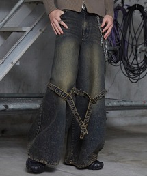 Spielio | 【Spielio】Eyelet belted denim / アイレットベルテッドデニム(デニムパンツ)