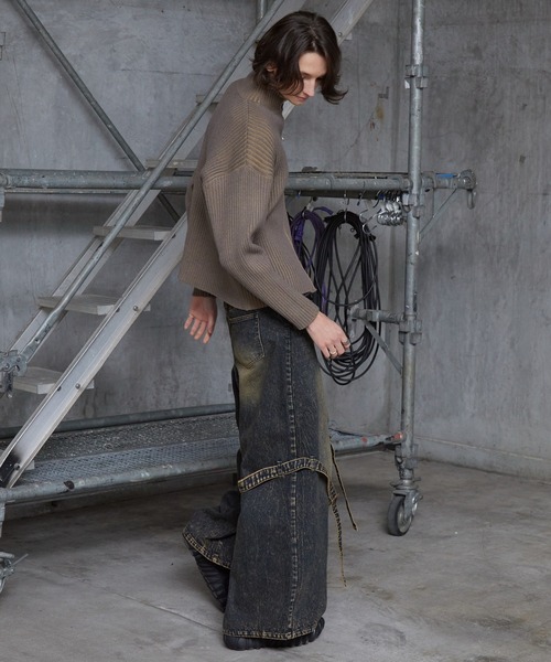 Spielio（シュピーリオ）の「【Spielio】Eyelet belted denim / アイレットベルテッドデニム（デニムパンツ・メンズ・グレー/ブルー・L/M/S）」の8枚目の写真