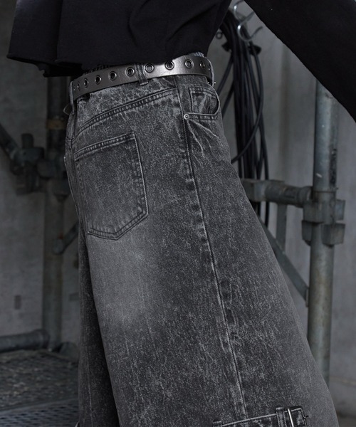 Spielio（シュピーリオ）の「【Spielio】Eyelet belted denim / アイレットベルテッドデニム（デニムパンツ・メンズ・グレー/ブルー・L/M/S）」の15枚目の写真