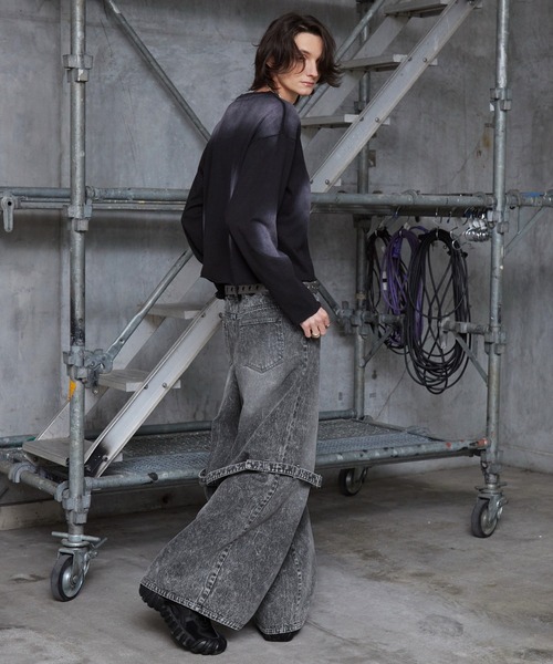 Spielio（シュピーリオ）の「【Spielio】Eyelet belted denim / アイレットベルテッドデニム（デニムパンツ・メンズ・グレー/ブルー・L/M/S）」の16枚目の写真