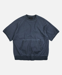 RAGLAN SWEAT HALF TEE _ VINTAGE NAVY
