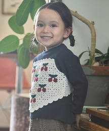 petit main（プティマイン）の「【リンク】クロシェドッキング長袖T（Tシャツ/カットソー・キッズ）」