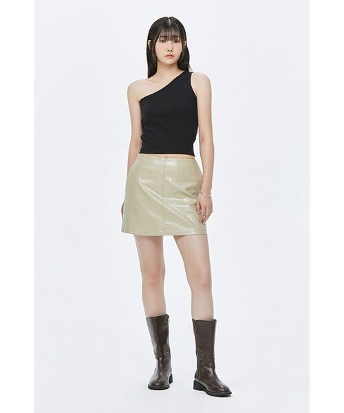 MUSINSA STANDARD WOMAN（ムシンサスタンダードウーマン）の「ウィメンズワンショルダータンクトップ[ブラック]（Tシャツ/カットソー・レディース・その他・LARGE/X-SMALL/MEDIUM/SMALL）」の9枚目の写真
