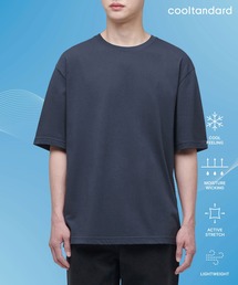 [クールタンダード] リラックスフィットクルーネックTシャツ [アイアングレー]