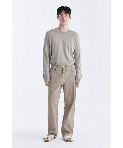 MUSINSA STANDARD（ムシンサスタンダード）の「ガーメントダイワイドデニムパンツ[ベージュ]（デニムパンツ・メンズ・その他・29/36/34/33/26/27/28/38/30/31/32）」の8枚目の写真