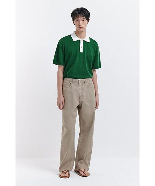 MUSINSA STANDARD（ムシンサスタンダード）の「ガーメントダイワイドデニムパンツ[ベージュ]（デニムパンツ・メンズ・その他・29/36/34/33/26/27/28/38/30/31/32）」の9枚目の写真