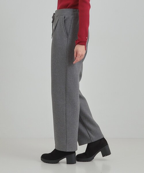SHOO・LA・RUE(シューラルー)の「【洗濯機可/S-LL/あったか】もちもちの肌触りがやみつきに 裏起毛カーブパンツ(その他パンツ・レディース・チャコールグレー/ブラック・01/02/03/04)」の5枚目の写真