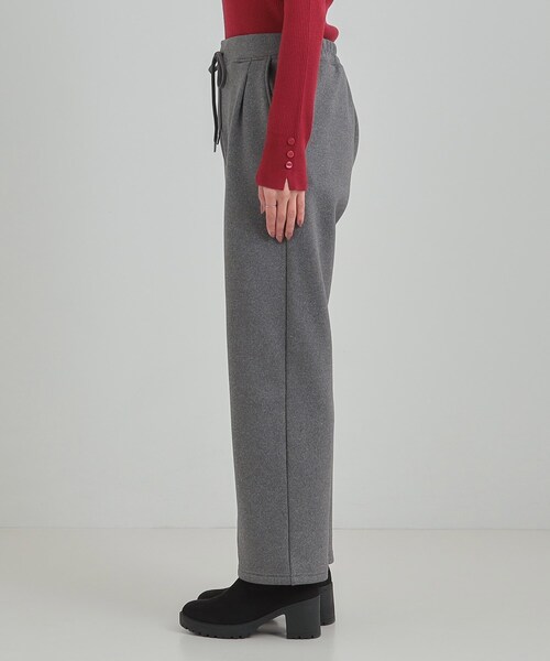 SHOO・LA・RUE(シューラルー)の「【洗濯機可/S-LL/あったか】もちもちの肌触りがやみつきに 裏起毛カーブパンツ(その他パンツ・レディース・チャコールグレー/ブラック・01/02/03/04)」の12枚目の写真