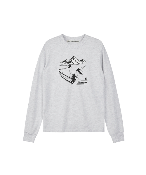 Rest&Recreation(レストアンドレクリエーション)の「22TEAM GRAPHIC LONG SLEEVE T-SHIRT - GREY(Tシャツ/カットソー・レディース・その他・LARGE/SMALL)」の1枚目の写真