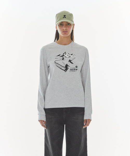 Rest&Recreation(レストアンドレクリエーション)の「22TEAM GRAPHIC LONG SLEEVE T-SHIRT - GREY(Tシャツ/カットソー・レディース・その他・LARGE/SMALL)」の3枚目の写真