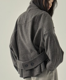 STUDIOUS（ステュディオス）の「【STUDIOUS/ステュディオス】Stand Collar Wool Blouson/スタンドカラーウールブルゾン/軽アウター/ショートコート（ブルゾン）」