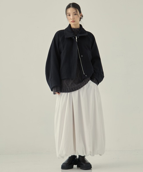 STUDIOUS/ステュディオス】Stand Collar Wool Blouson/スタンドカラー