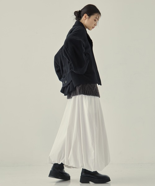 STUDIOUS（ステュディオス）の「【STUDIOUS/ステュディオス】Stand Collar Wool Blouson/スタンドカラーウールブルゾン/軽アウター/ショートコート（ブルゾン・レディース・グレー/ブラック/ライトベージュ・1/2）」の17枚目の写真