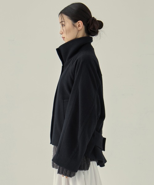 STUDIOUS/ステュディオス】Stand Collar Wool Blouson/スタンドカラー