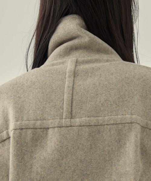 STUDIOUS/ステュディオス】Stand Collar Wool Blouson/スタンドカラー