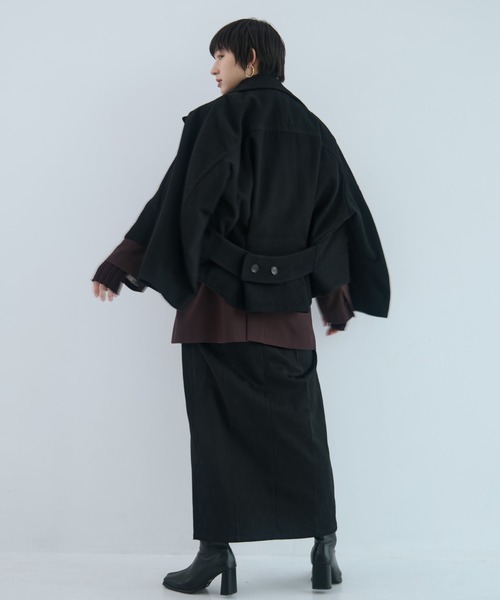 STUDIOUS/ステュディオス】Stand Collar Wool Blouson/スタンドカラー