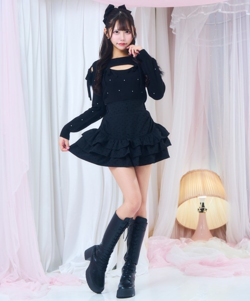 ビジューリボンニット（ニット/セーター）｜ReAmour（リアムール）の