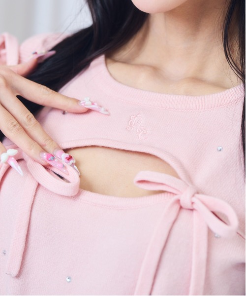 ビジューリボンニット（ニット/セーター）｜ReAmour（リアムール）の