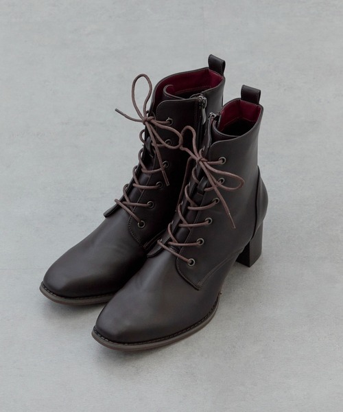 MAISON BREEZE（メゾンブリーズ）の「【MAISON BREEZE】≪美脚≫ レースアップショートブーツ LIM（ブーツ・レディース・ブラック/ダークブラウン・S/M/LL/L）」の16枚目の写真