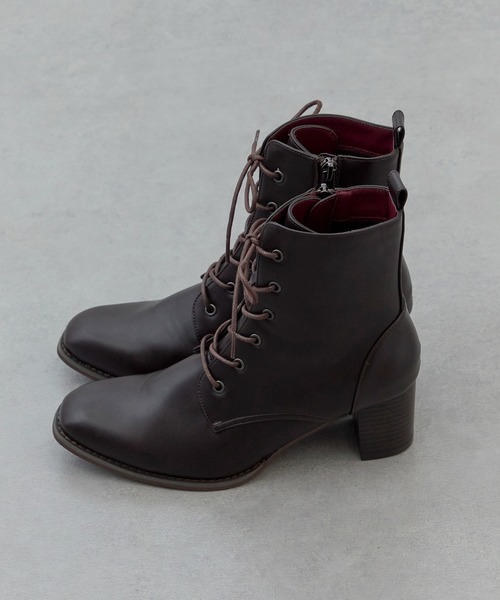 MAISON BREEZE（メゾンブリーズ）の「【MAISON BREEZE】≪美脚≫ レースアップショートブーツ LIM（ブーツ・レディース・ブラック/ダークブラウン・S/M/LL/L）」の17枚目の写真