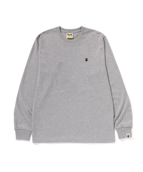 A BATHING APE（アベイシングエイプ）の「ONE POINT LS TEE（Tシャツ/カットソー・メンズ・サックスブルー/ブラック/ホワイト/グリーン/グレー/ネイビー・XX-LARGE/MEDIUM/LARGE/X-LARGE/XXX-LARGE/SMALL）」の3枚目の写真