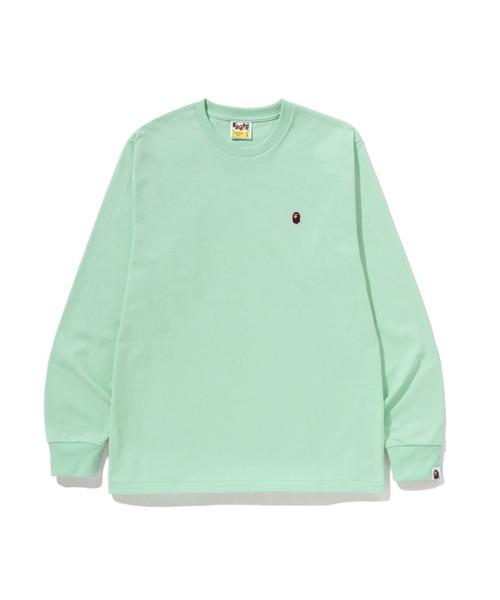 A BATHING APE（アベイシングエイプ）の「ONE POINT LS TEE（Tシャツ/カットソー・メンズ・サックスブルー/ブラック/ホワイト/グリーン/グレー/ネイビー・XX-LARGE/MEDIUM/LARGE/X-LARGE/XXX-LARGE/SMALL）」の4枚目の写真