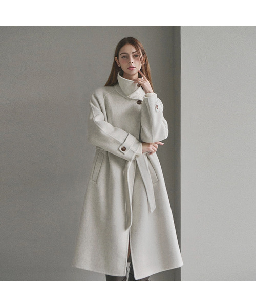 SLOWLOLLI(スローローリ)の「Essential handmade coat_2 Colors(トレンチコート・レディース・チャコール/アイボリー・FREE)」の2枚目の写真