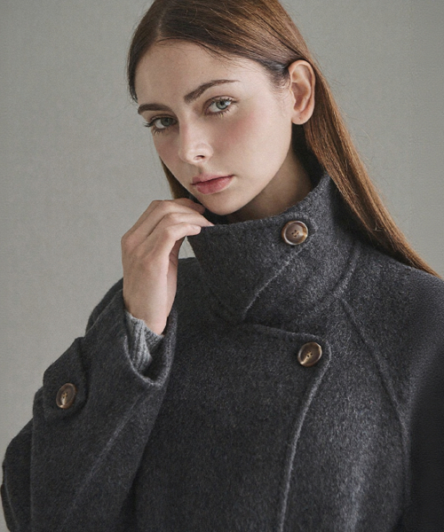 SLOWLOLLI(スローローリ)の「Essential handmade coat_2 Colors(トレンチコート・レディース・チャコール/アイボリー・FREE)」の4枚目の写真