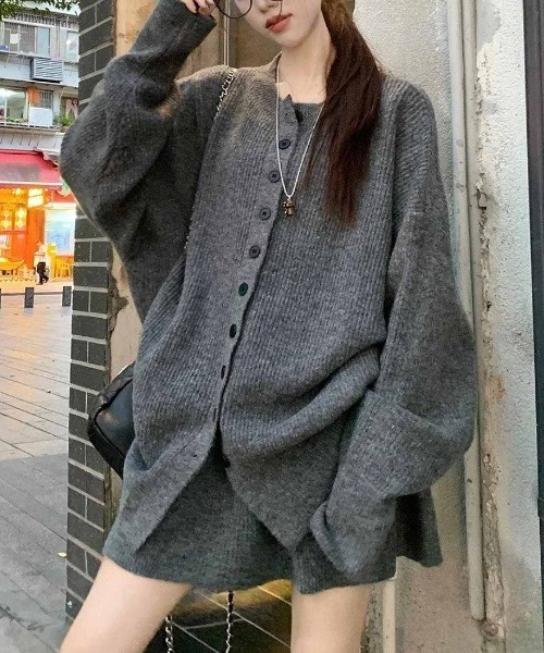 maison de LATIR(メゾンドラティール)の「ゆるっと可愛い、秋冬ニットセット(ニット/セーター・レディース・グレー/ブラック/ベージュ・FREE)」の5枚目の写真