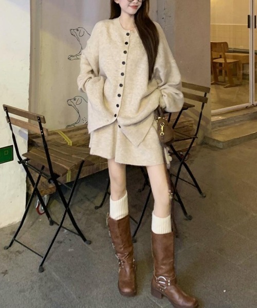 maison de LATIR(メゾンドラティール)の「ゆるっと可愛い、秋冬ニットセット(ニット/セーター・レディース・グレー/ブラック/ベージュ・FREE)」の15枚目の写真