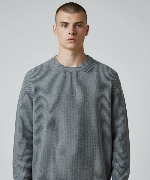 BORN SLIPPY(ボーンスリッピー)の「Soft Hachi Cushion Round Knit (Charcoal)(ニット/セーター・メンズ・その他・FREE)」の1枚目の写真
