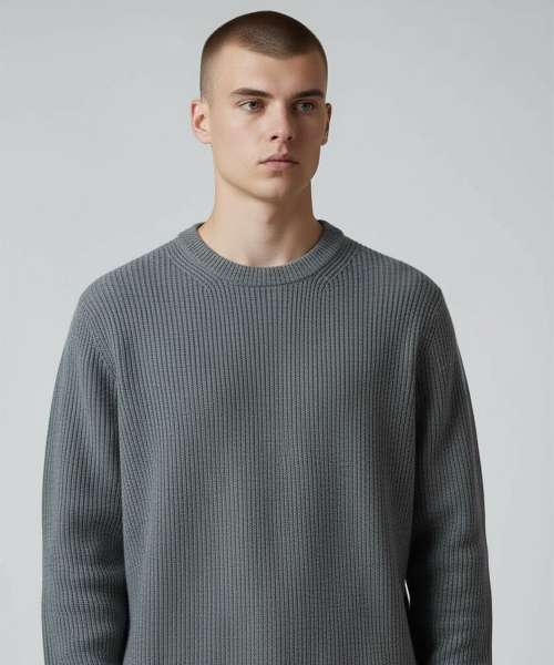 BORN SLIPPY(ボーンスリッピー)の「Soft Hachi Cushion Round Knit (Charcoal)(ニット/セーター・メンズ・その他・FREE)」の4枚目の写真