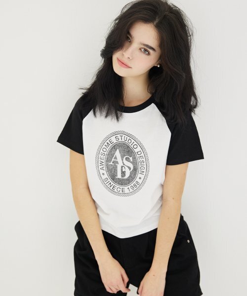 AWESOME STUDIO(オーサムスタジオ)の「サークルシンボルラグラン半袖Tシャツホワイト(Tシャツ/カットソー・レディース・その他・FREE)」の5枚目の写真